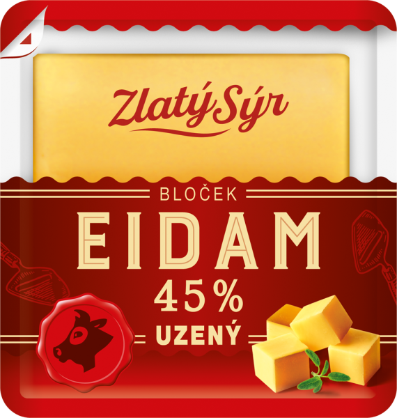 EIDAM 45% UZENÝ BLOČEK 250G